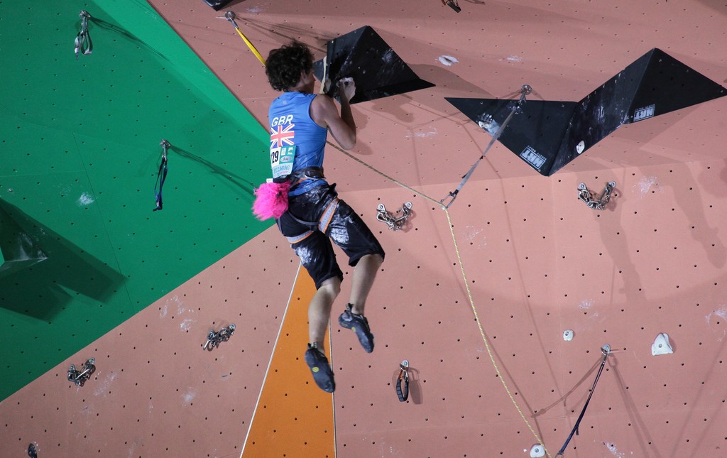 United Kingdom of Great Britain and Northern Ireland competitor IFSC world youth championships lead and speed Climbing Noumea 2014 New Caledonia