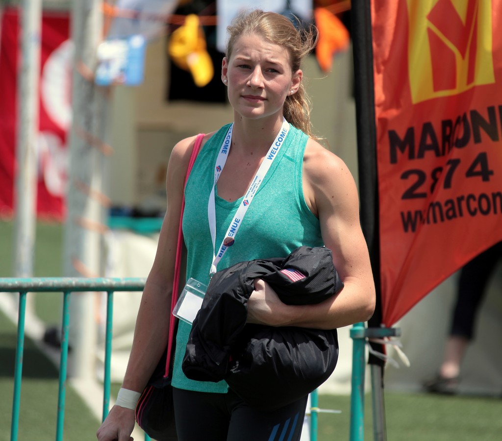 American female team member IFSC world youth championships lead and speed Climbing Noumea 2014 New Caledonia