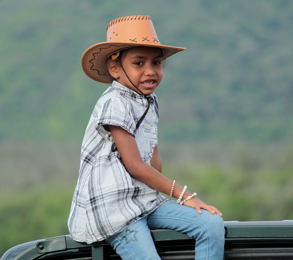 Jeune Kanak avec un chapeau Fête de Boulouparis 2015 Nouvelle-Calédonie