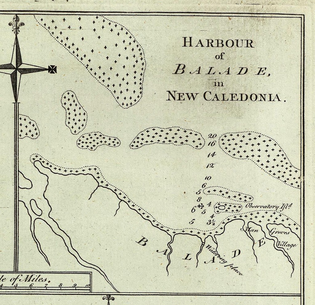 Chart Harbour of Balade in New Caledonia 1774