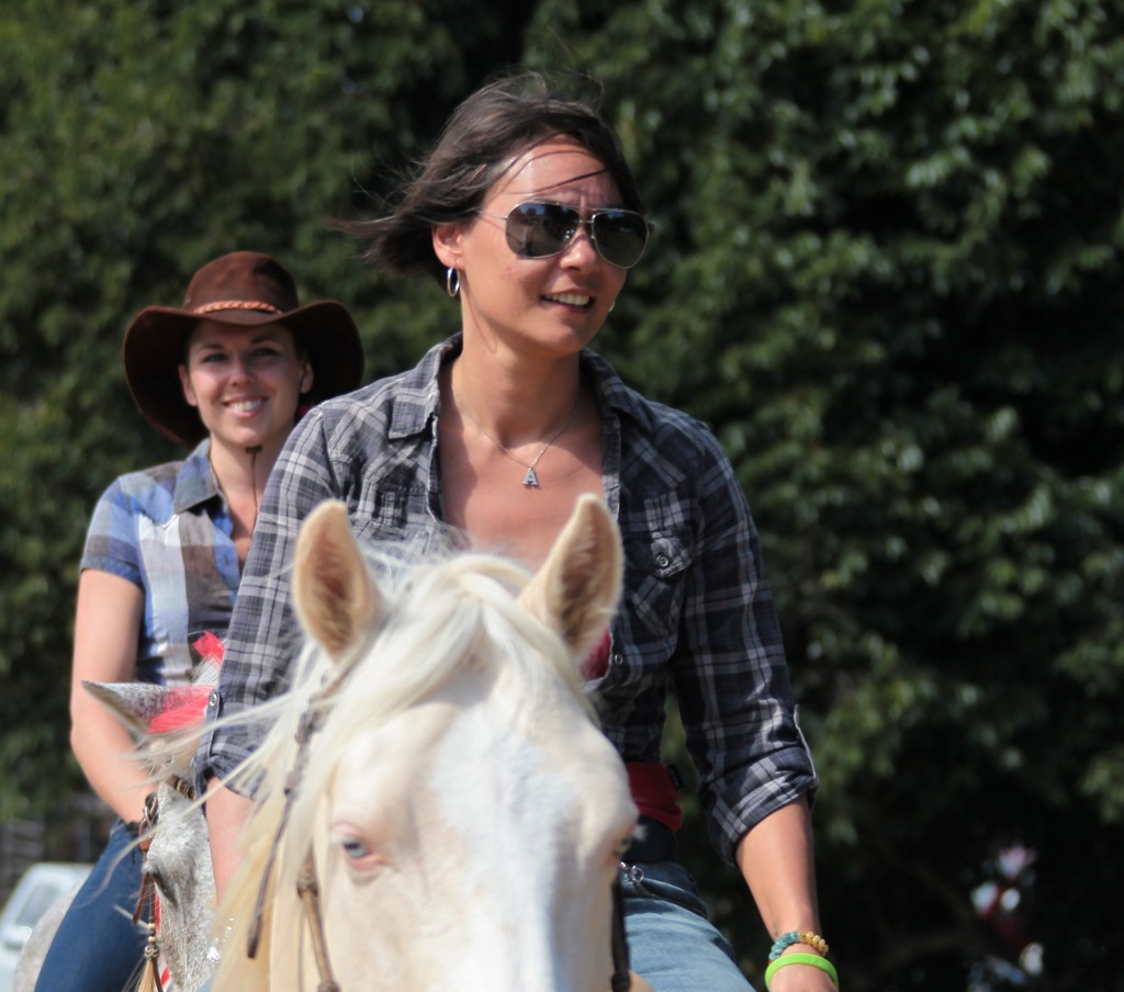 Sexy girl riding a horse New Caledonia