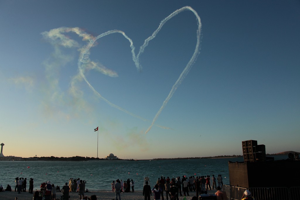 heart in the sky national day abu dhabi 40th anniversary