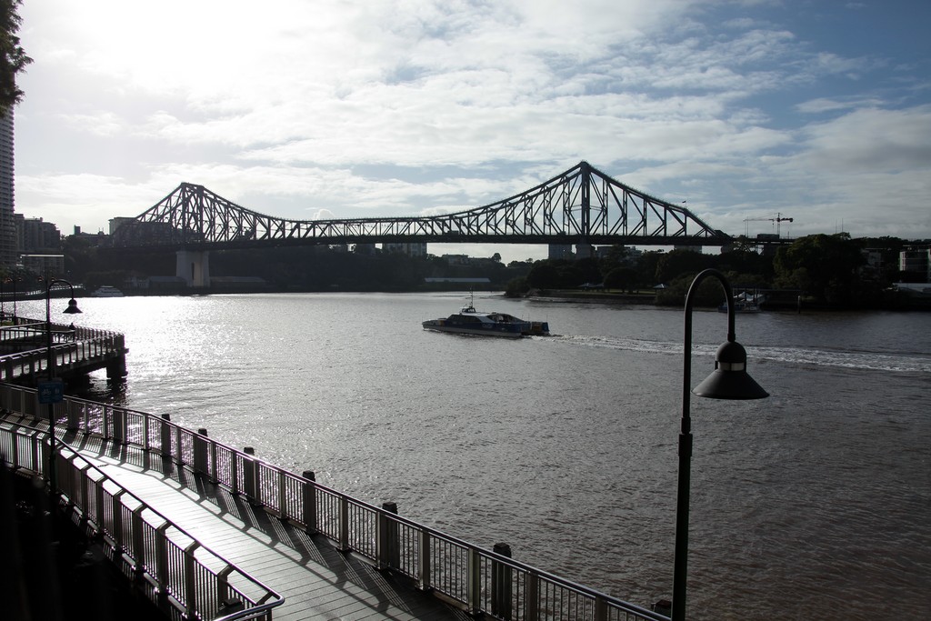 Story brige Brisbane river Ausralia citycat boat Victoria Bridge Roger Hawken Queensland architecture