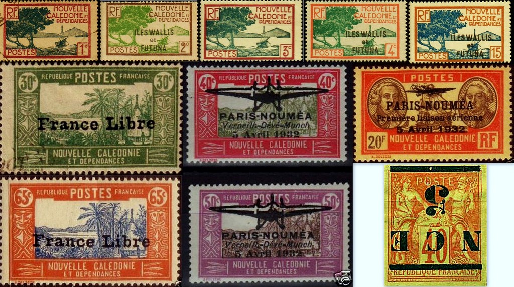 Postage Stamps of New Caledonia 1881 to 1941