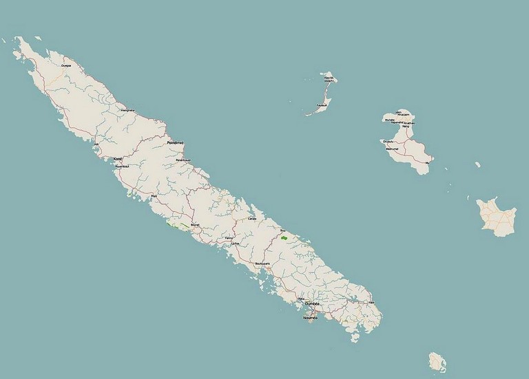Carte Open Street Map Nouvelle-Calédonie