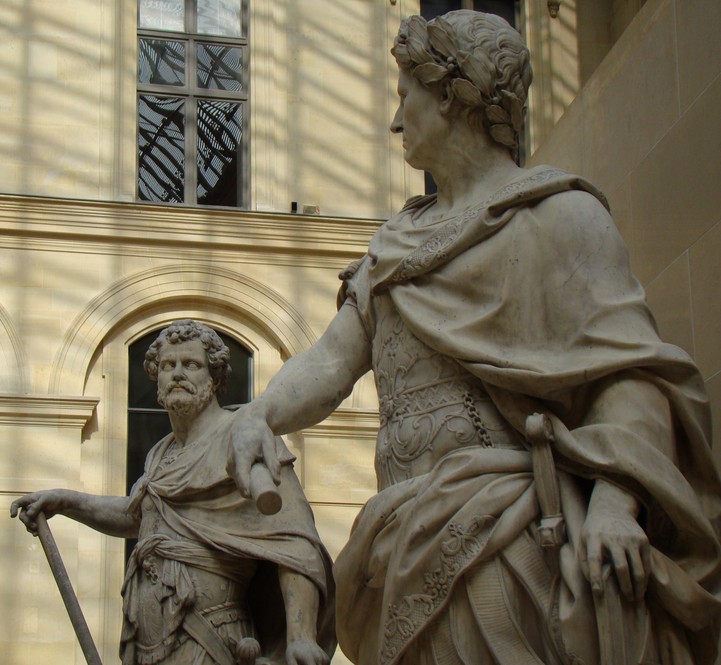 Louvre museum Paris France Caius Julius Caesar Jules César Cour Puget Aile Richelieu
