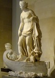 Musée du louvre Paris France Statue en marbre blanc de Thétis mythologie grecque Néréide nymphe marine mère du héros Achille