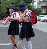 School-age female child Japan Tokyo Uniform dress