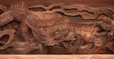 Japanese dragon Ryu carving temple bouddhist shinto shrine Tokyo Japan 龍 木鼻