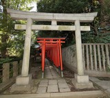 Traditional Japanese gate Shinto shrine Buddhist temple Japan Tokyo 明神鳥居