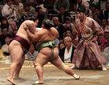 Kimarite technique combat bref et violent sumo Tokyo Japon 