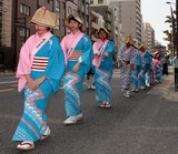 Obon Bon-Odori dance street Nezu Tokyo beauty women japanese
