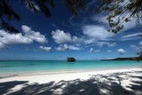 Paradise beach heaven withe sand coral sea Lifou Loyalty Islands New Caledonia