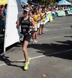 Bisschops finish line Triathlon International Noumea 2014
