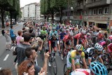 Cyclistes Tour de France 2014 départ fictif Parade vélo en ville