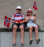 Photographie enfants supporter Norvegiens Tour de France 2014