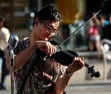 Street artist violon Melbourne Australia