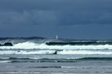 Cape Sorell Lighthouse in a storm heritage-listed Historic site Tasmania Australia