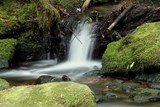Photographie technique prise de vue pause lente chutes d'eau fer à cheval Parc National du Mont Field au centre de l'île de Tasmanie Australie