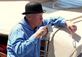 Chapeau melon chapeau de feutre à coque rigide Wooden Boat Festival Hobart Tasmanie Australie
