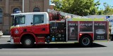 Tasmania Fire Service Truck Hobart Tasmania Australia firemen