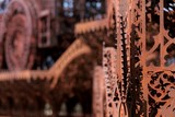 Flatbed Truck Trailer And Cement Truck Wim Delvoye laser-cut corten steel Mona museum Hobart Tasmania Australia