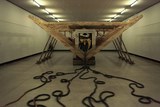 River of Fundament exhibition at MONA Hobart Tasmania Australia Boat of Ra Matthew Barney