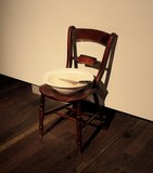 Jannis Kounellis Arte Povera Bowl water two goldfish chef's knife chair illuminated overhead light Mona Museum Hobart Tasmania Australia