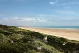 Sand beach low tide horse riding Tasmania Australia
