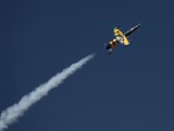 L-39C Albatros BALTIC BEES JET TEAM fumee blanche dans le ciel avion acrobatie aerienne emirats arabes unis al-ain air show