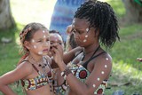 petite danseuse danse africaine maquillage foire agricole de bourail 2012 nouvelle calédonie