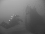 Plongée Recycleur Mégalodon sur l'épave de la lotte Var Méditerranée baie des Sablettes scuba diving in France