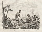 ​Estampe Louis Auguste de Sainson Femmes de la Nouvelle-Calédonie Voyage pittoresque autour du monde 1834