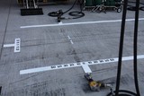 stand circuit formule 1 Abu Dhabi marquage au sol pour voiture de course  Grand Prix United Arab Emirates
