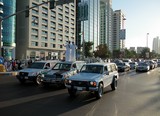 stand up on the car national day abu dhabi corniche 4 wheels drive United Arab Emirats cornich road