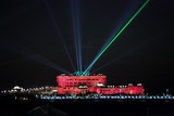 Emirates palace Abu Dhabi night red ligh national day 40th anniversary vie nocturne aux Emirats