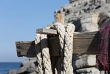 aussiere corde bout ficelle construction en bois desert cabane de pecheur Oman