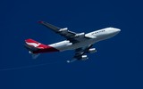 Boeing 747-438ER Longreach Hervey Bay VH-OEH Qantas airline airplane Austalia air hostess