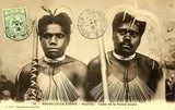 Carte postale ancienne noir et blanc Nouvelle-Calédonie Nouméa Types de la Police Locale
