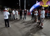 Pilots meeting before race Abu Dhabi red bull car park drift