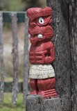 Traditional statue in New Zealand warrior