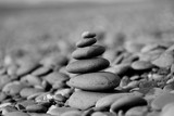 Beach pebble balance sculpture stone New Zealand