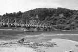 Former bridge over the sea New Zealand South Island