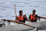 Pirogue Moorea vaa jeune rameur Polynésie Francaise