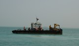 Work boat Snapper Bay Canal Al Bateen Abu Dhabi United Arab Emirates