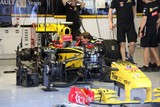 Renault f1 stand Abu Dhabi grand prix United Arab Emirates