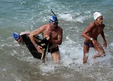 Vainqueur épreuve avec palmes 22e édition de la traversée Anse-Vata/Ilot Canard Nouméa Nouvelle-Calédonie