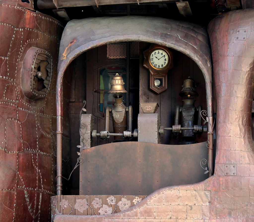 Nippon Television Network steam-punk themed clock Tokyo Japan Hayao Miyazaki 宮崎 駿 