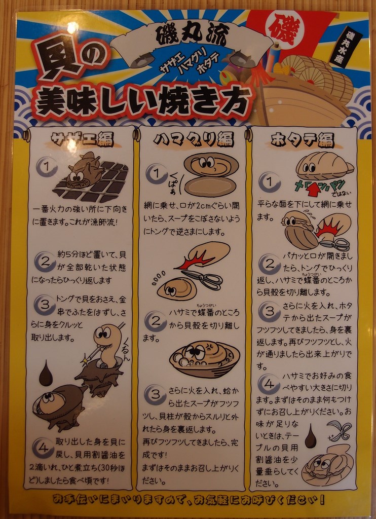 Restaurant Japon cuisson fruit de mer Tokyo