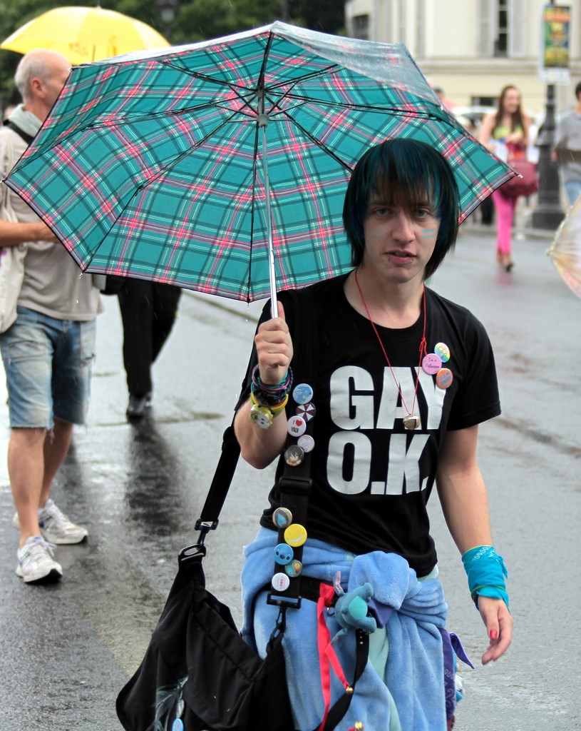 Tee shirt Noir Gay Ok Paris 2014 fiertés lesbiennes gaies bi trans homophobie homosexuel